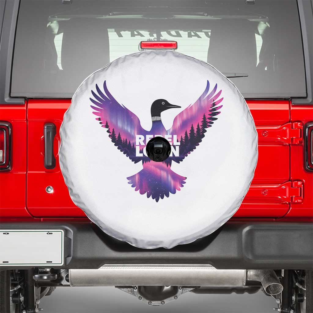 Rebel Loon Aurora Northern Lights Spare Tire Cover Minnesota Night Sky Politcal Resistance