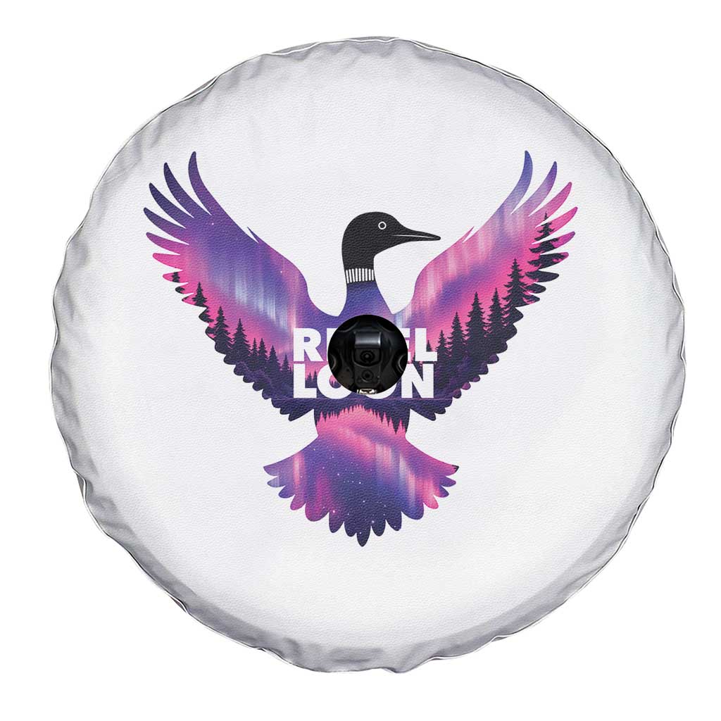 Rebel Loon Aurora Northern Lights Spare Tire Cover Minnesota Night Sky Politcal Resistance