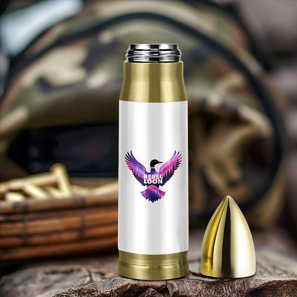 Rebel Loon Aurora Northern Lights Bullet Tumbler Minnesota Night Sky Politcal Resistance
