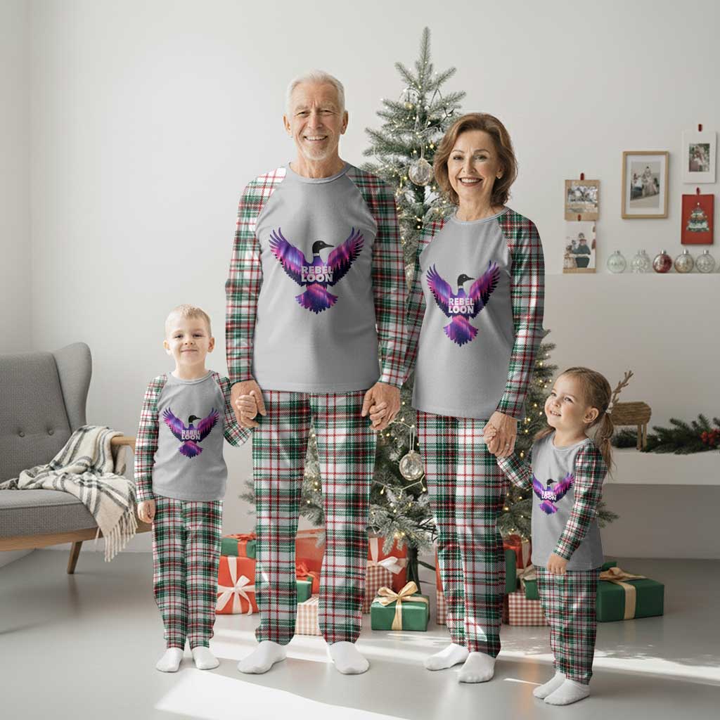 Rebel Loon Aurora Northern Lights Plaid Pajama Set Minnesota Night Sky Politcal Resistance