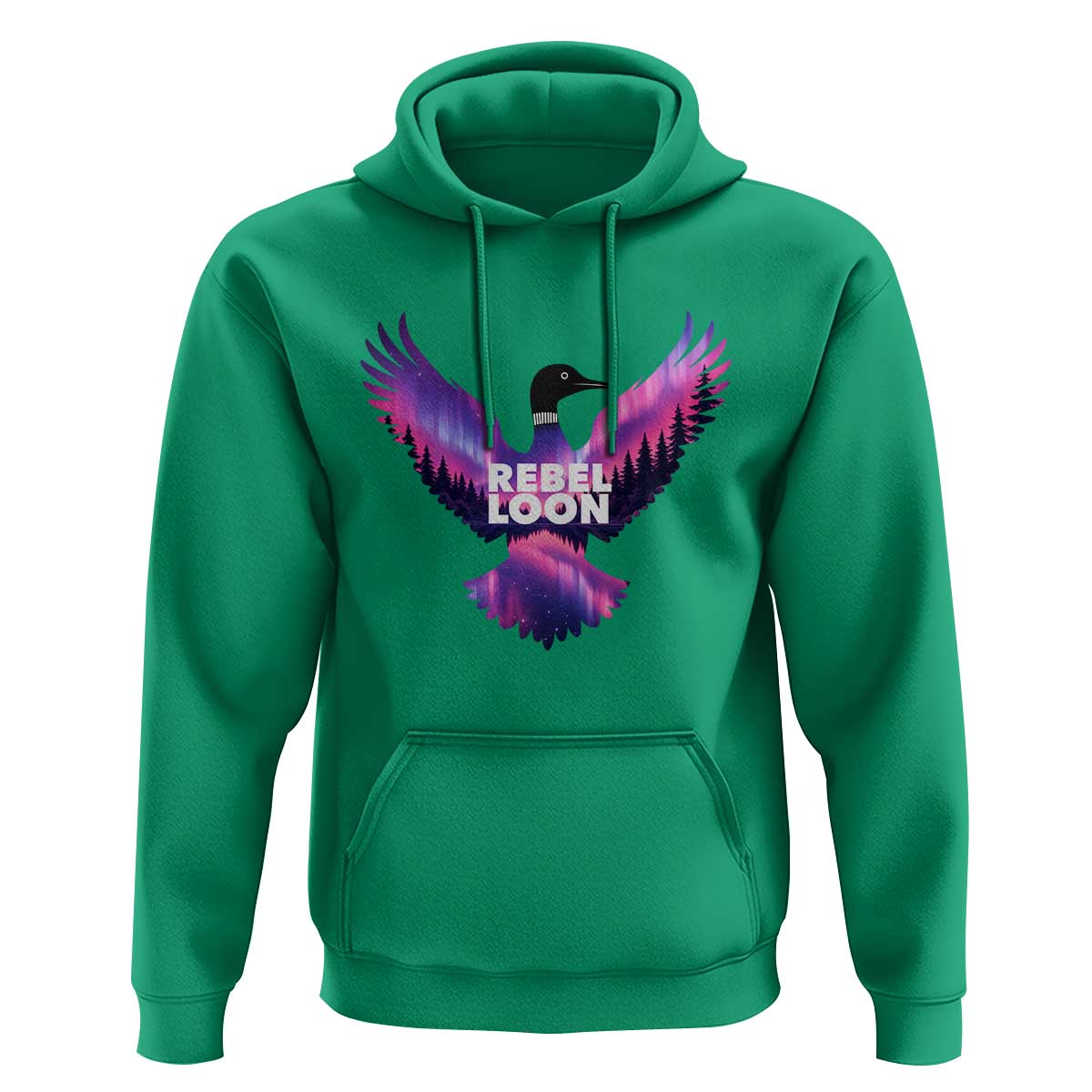 Rebel Loon Aurora Northern Lights Hoodie Minnesota Night Sky Politcal Resistance