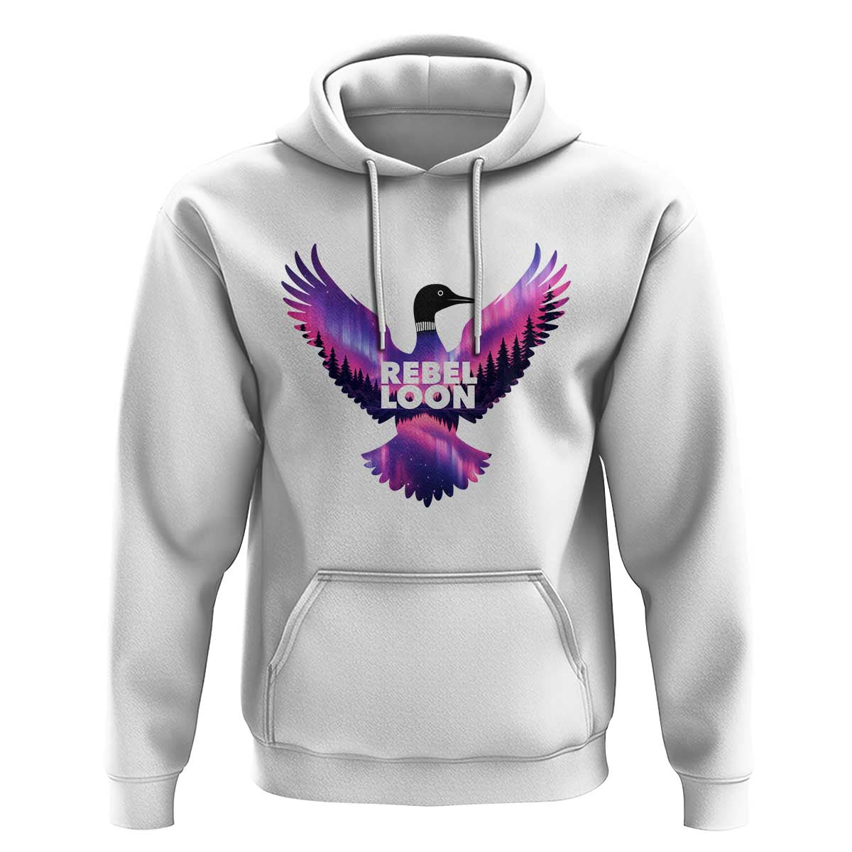 Rebel Loon Aurora Northern Lights Hoodie Minnesota Night Sky Politcal Resistance