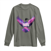 Rebel Loon Aurora Northern Lights Long Sleeve Shirt Minnesota Night Sky Politcal Resistance