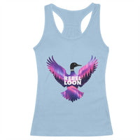 Rebel Loon Aurora Northern Lights Racerback Tank Top Minnesota Night Sky Politcal Resistance