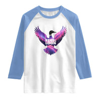 Rebel Loon Aurora Northern Lights Raglan Shirt Minnesota Night Sky Politcal Resistance