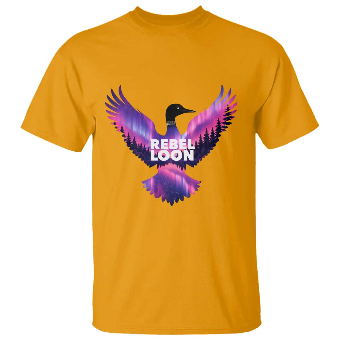 Rebel Loon Aurora Northern Lights T Shirt Minnesota Night Sky Politcal Resistance