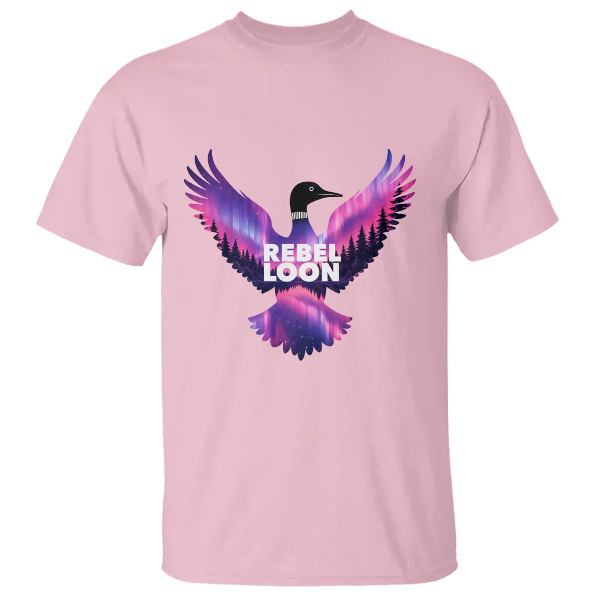 Rebel Loon Aurora Northern Lights T Shirt Minnesota Night Sky Politcal Resistance