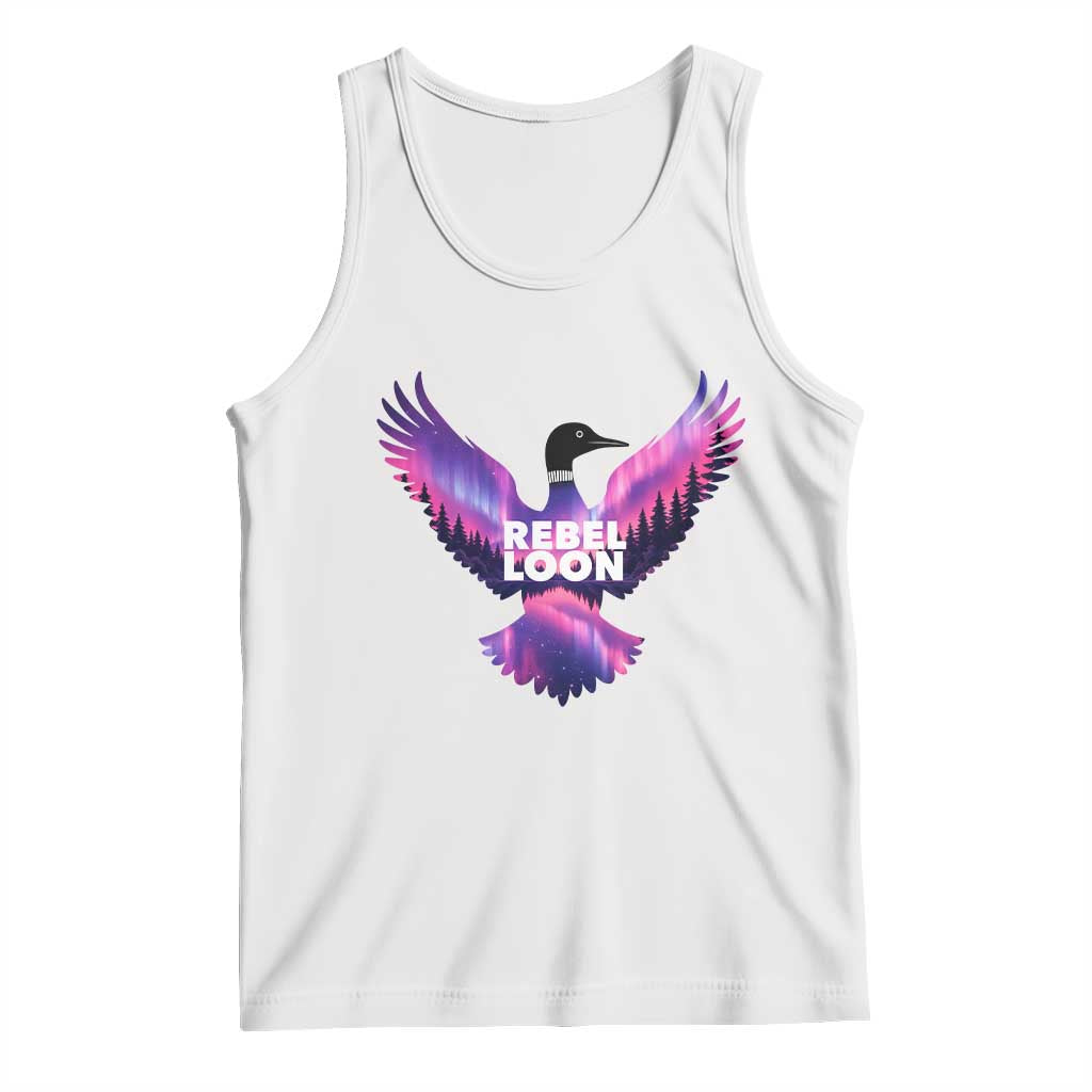 Rebel Loon Aurora Northern Lights Tank Top Minnesota Night Sky Politcal Resistance
