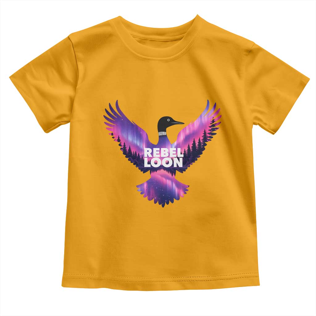 Rebel Loon Aurora Northern Lights Toddler T Shirt Minnesota Night Sky Politcal Resistance