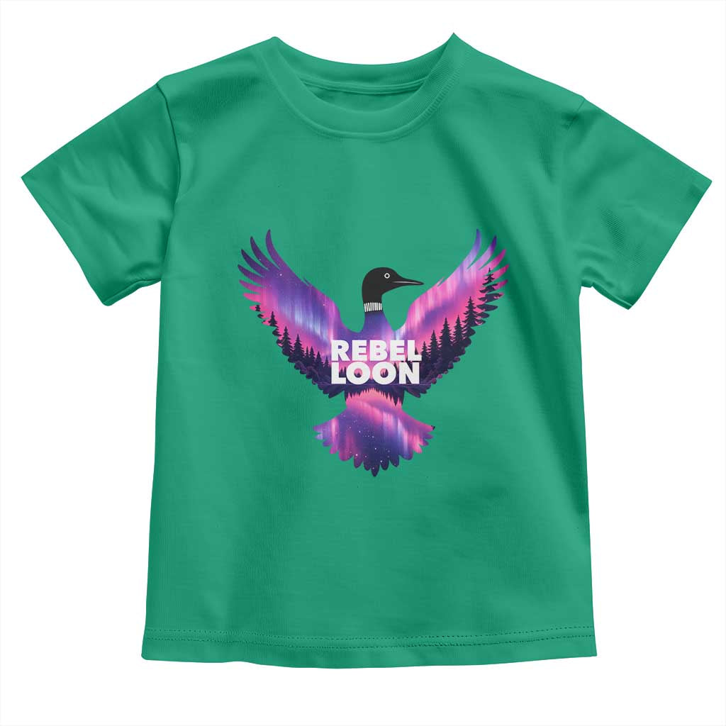 Rebel Loon Aurora Northern Lights Toddler T Shirt Minnesota Night Sky Politcal Resistance
