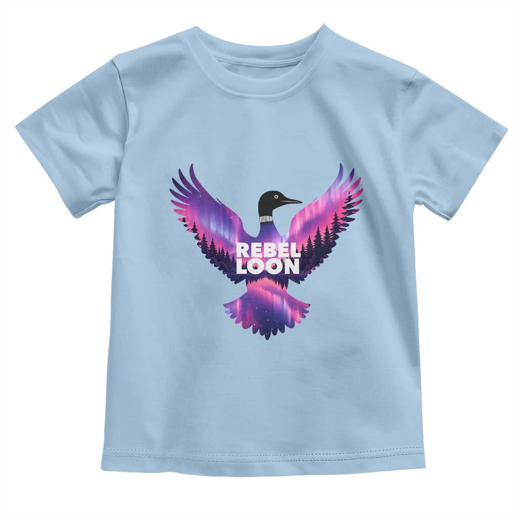 Rebel Loon Aurora Northern Lights Toddler T Shirt Minnesota Night Sky Politcal Resistance