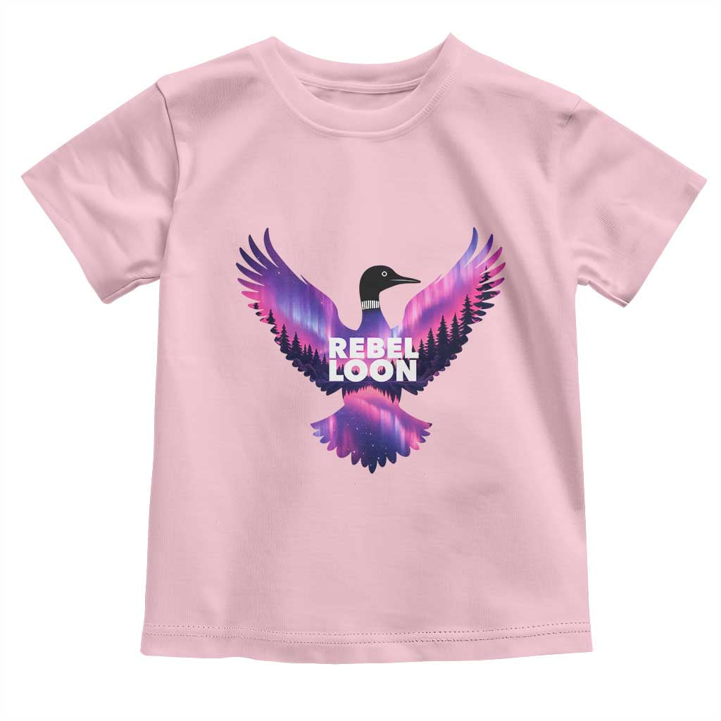 Rebel Loon Aurora Northern Lights Toddler T Shirt Minnesota Night Sky Politcal Resistance