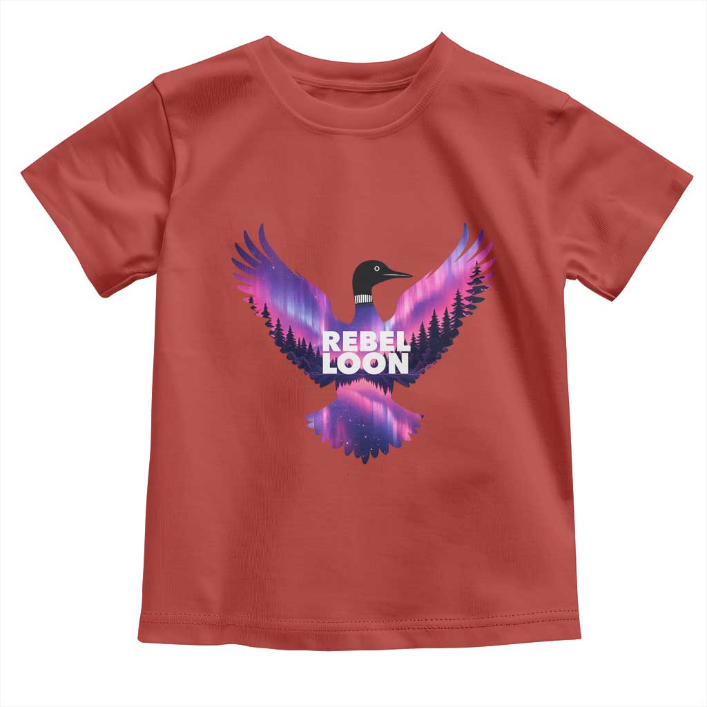 Rebel Loon Aurora Northern Lights Toddler T Shirt Minnesota Night Sky Politcal Resistance