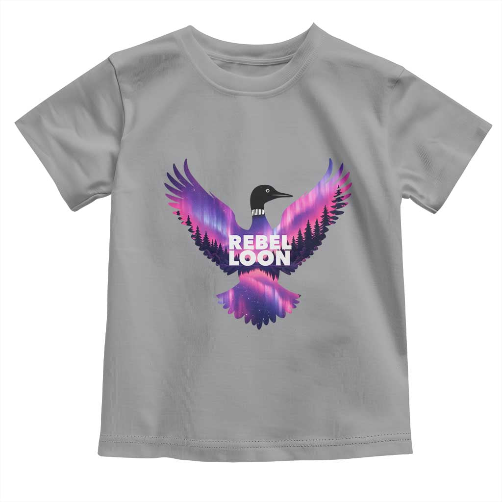 Rebel Loon Aurora Northern Lights Toddler T Shirt Minnesota Night Sky Politcal Resistance