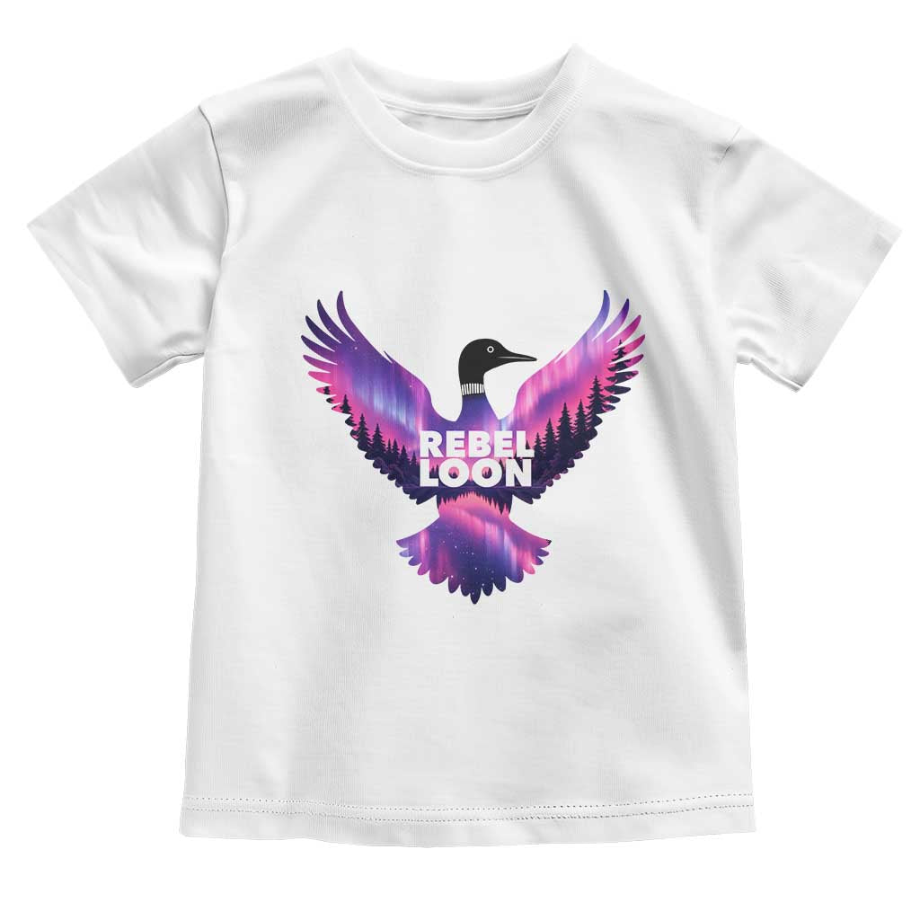 Rebel Loon Aurora Northern Lights Toddler T Shirt Minnesota Night Sky Politcal Resistance