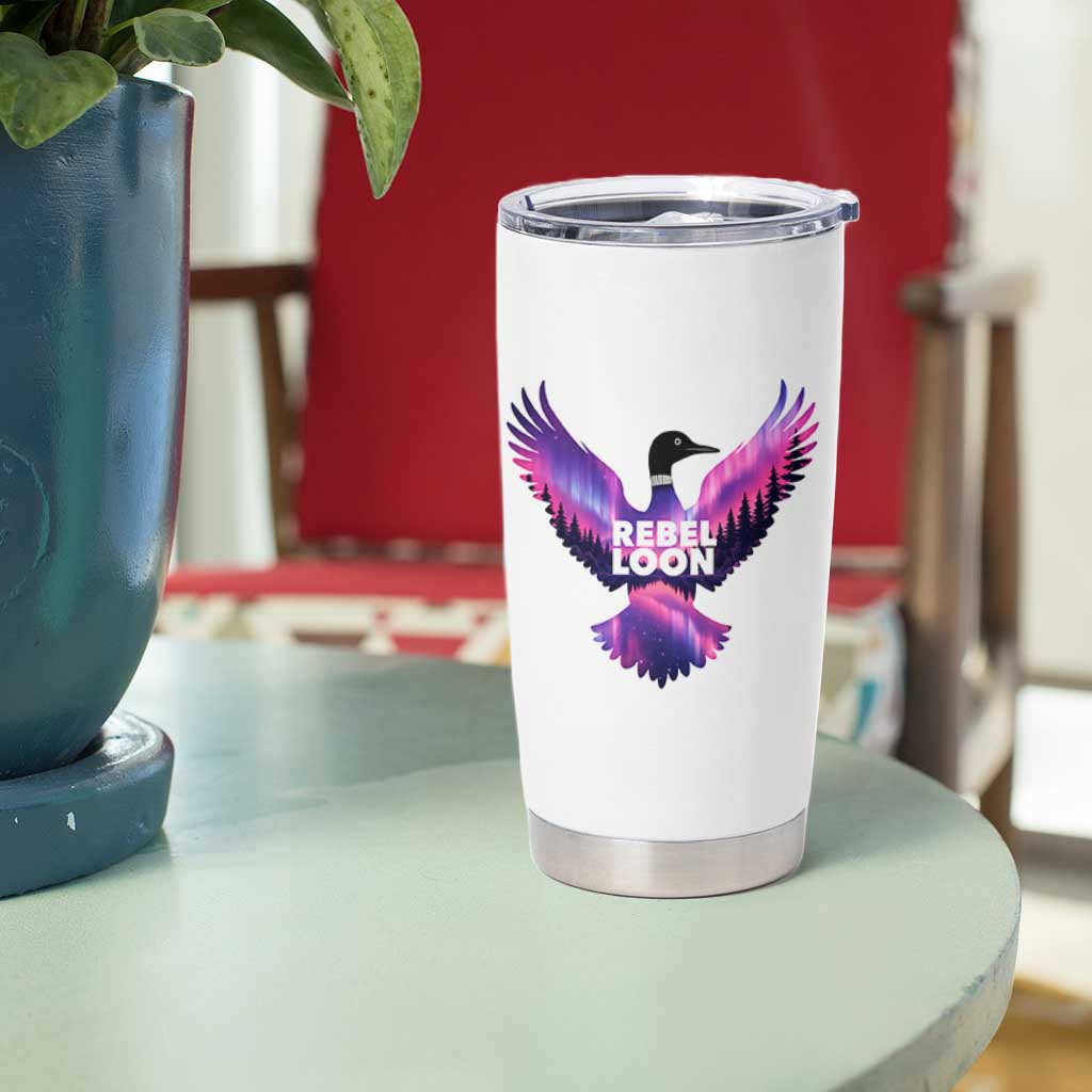 Rebel Loon Aurora Northern Lights Tumbler Cup Minnesota Night Sky Politcal Resistance