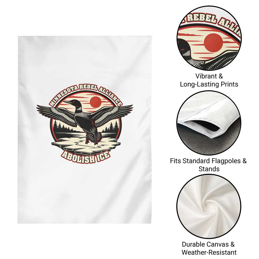 Minnesota Rebel Alliance Loon Garden Flag Abolish Ice Protest