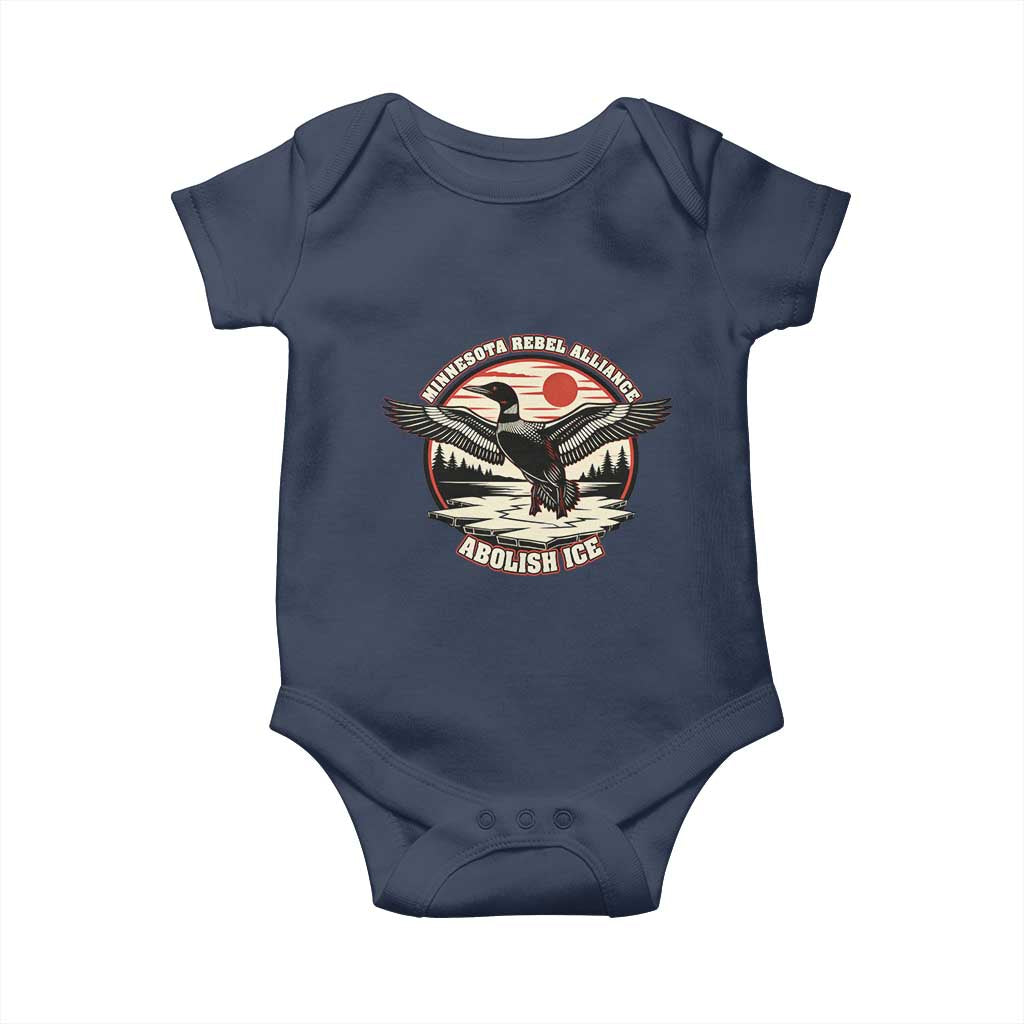 Minnesota Rebel Alliance Loon Baby Onesie Abolish Ice Protest