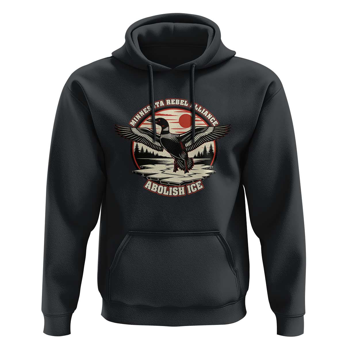 Minnesota Rebel Alliance Loon Hoodie Abolish Ice Protest