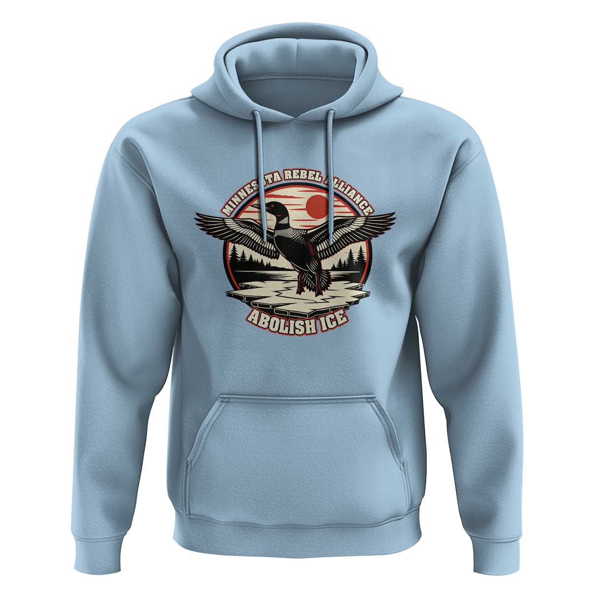 Minnesota Rebel Alliance Loon Hoodie Abolish Ice Protest