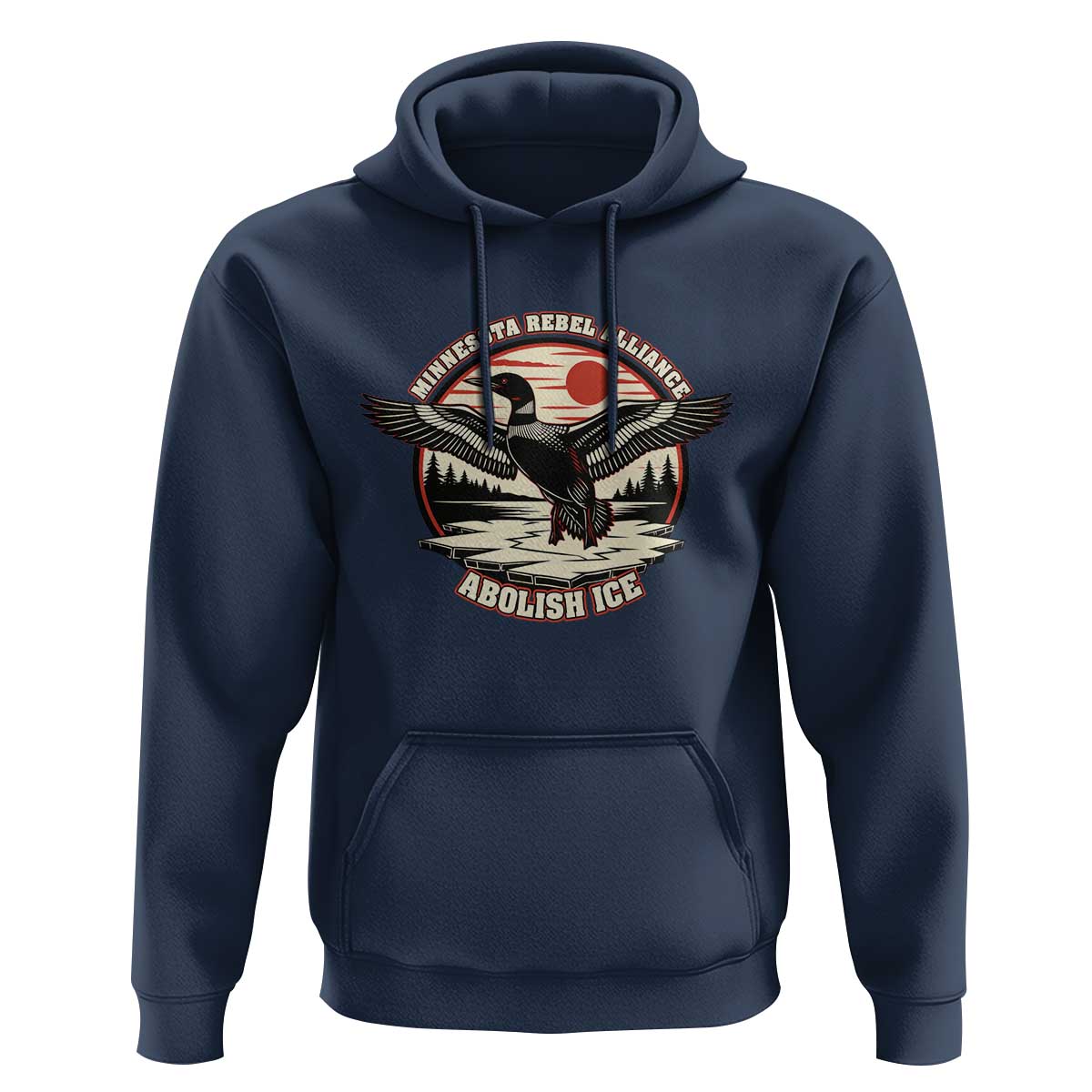 Minnesota Rebel Alliance Loon Hoodie Abolish Ice Protest