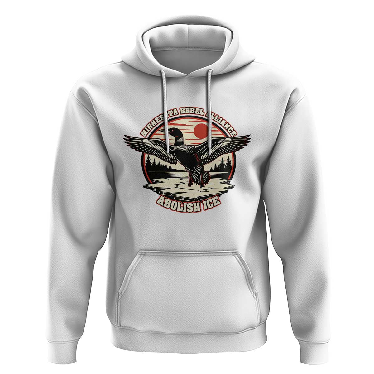 Minnesota Rebel Alliance Loon Hoodie Abolish Ice Protest