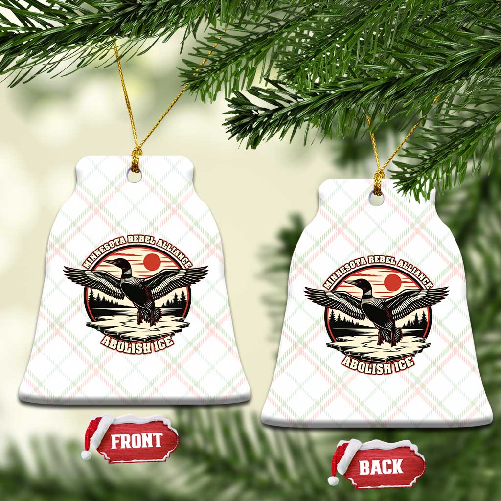 Minnesota Rebel Alliance Loon Ceramic Ornament Abolish Ice Protest
