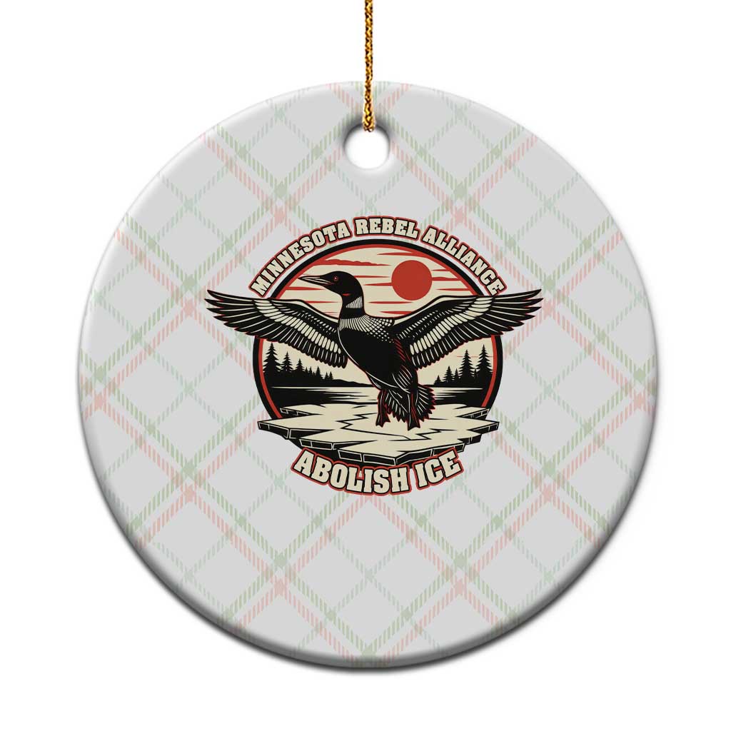 Minnesota Rebel Alliance Loon Ceramic Ornament Abolish Ice Protest