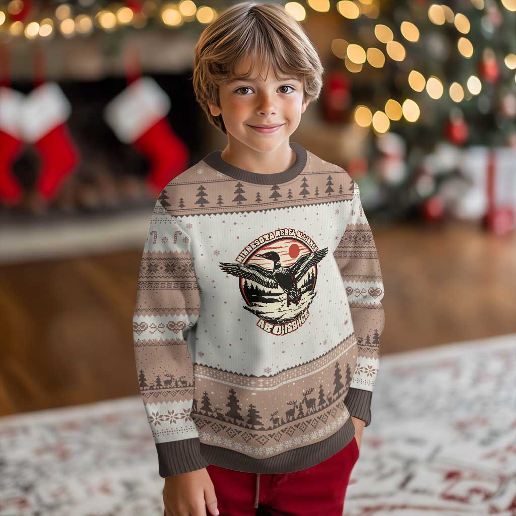 Minnesota Rebel Alliance Loon Ugly Christmas Sweater Abolish Ice Protest
