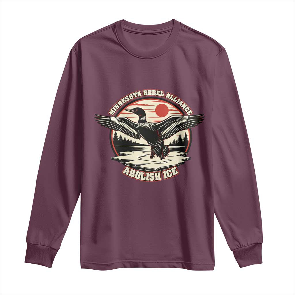 Minnesota Rebel Alliance Loon Long Sleeve Shirt Abolish Ice Protest