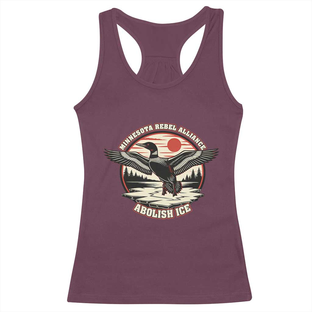 Minnesota Rebel Alliance Loon Racerback Tank Top Abolish Ice Protest
