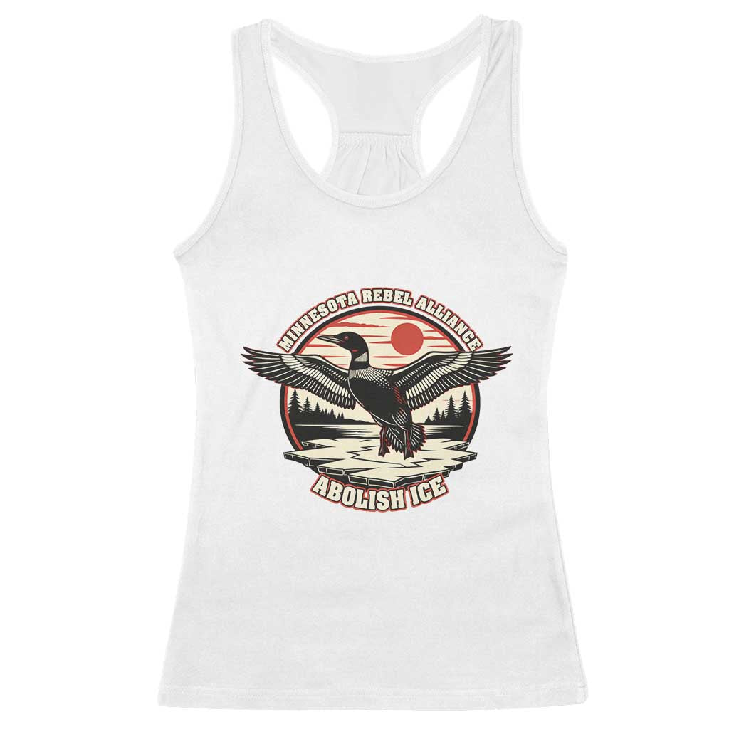 Minnesota Rebel Alliance Loon Racerback Tank Top Abolish Ice Protest