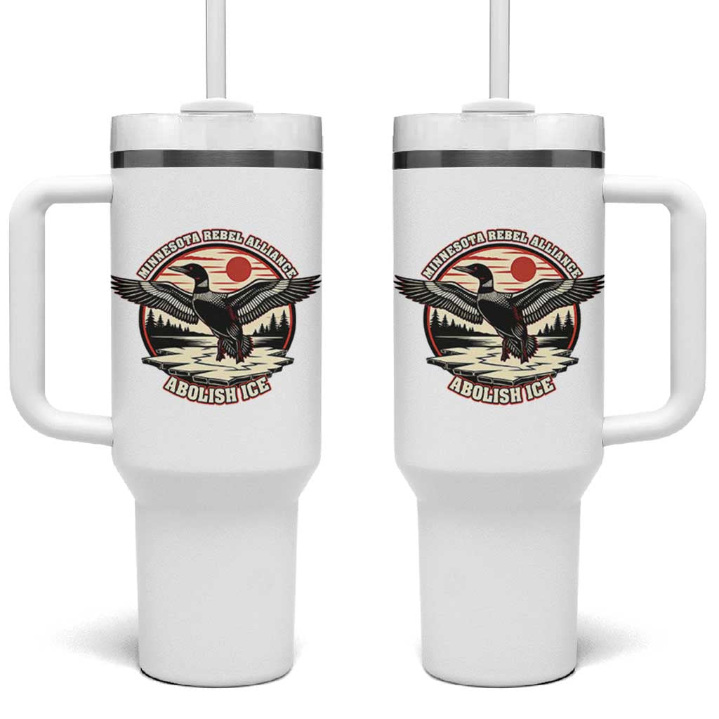 Minnesota Rebel Alliance Loon Tumbler With Handle Abolish Ice Protest