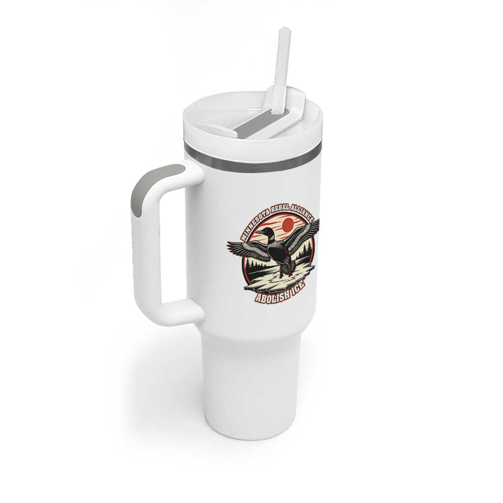 Minnesota Rebel Alliance Loon Tumbler With Handle Abolish Ice Protest