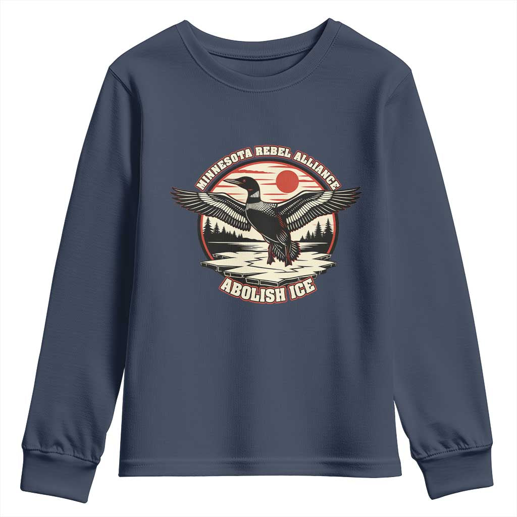 Minnesota Rebel Alliance Loon Youth Sweatshirt Abolish Ice Protest