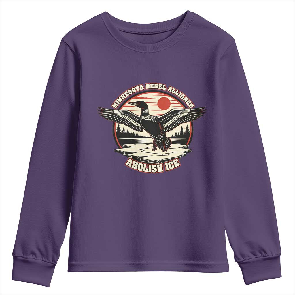 Minnesota Rebel Alliance Loon Youth Sweatshirt Abolish Ice Protest