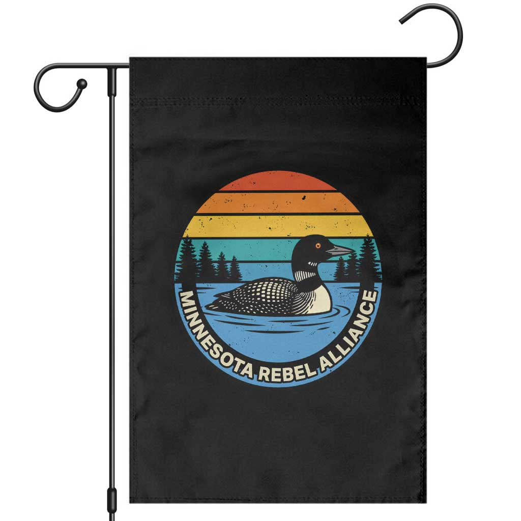 Minnesota Rebel Alliance Vintage Retro Sunset Loon Garden Flag