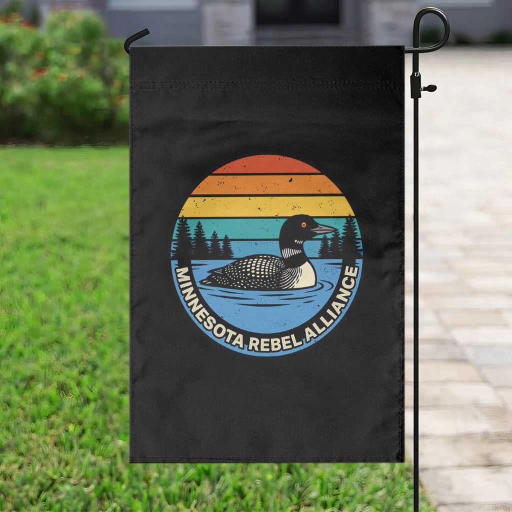 Minnesota Rebel Alliance Vintage Retro Sunset Loon Garden Flag