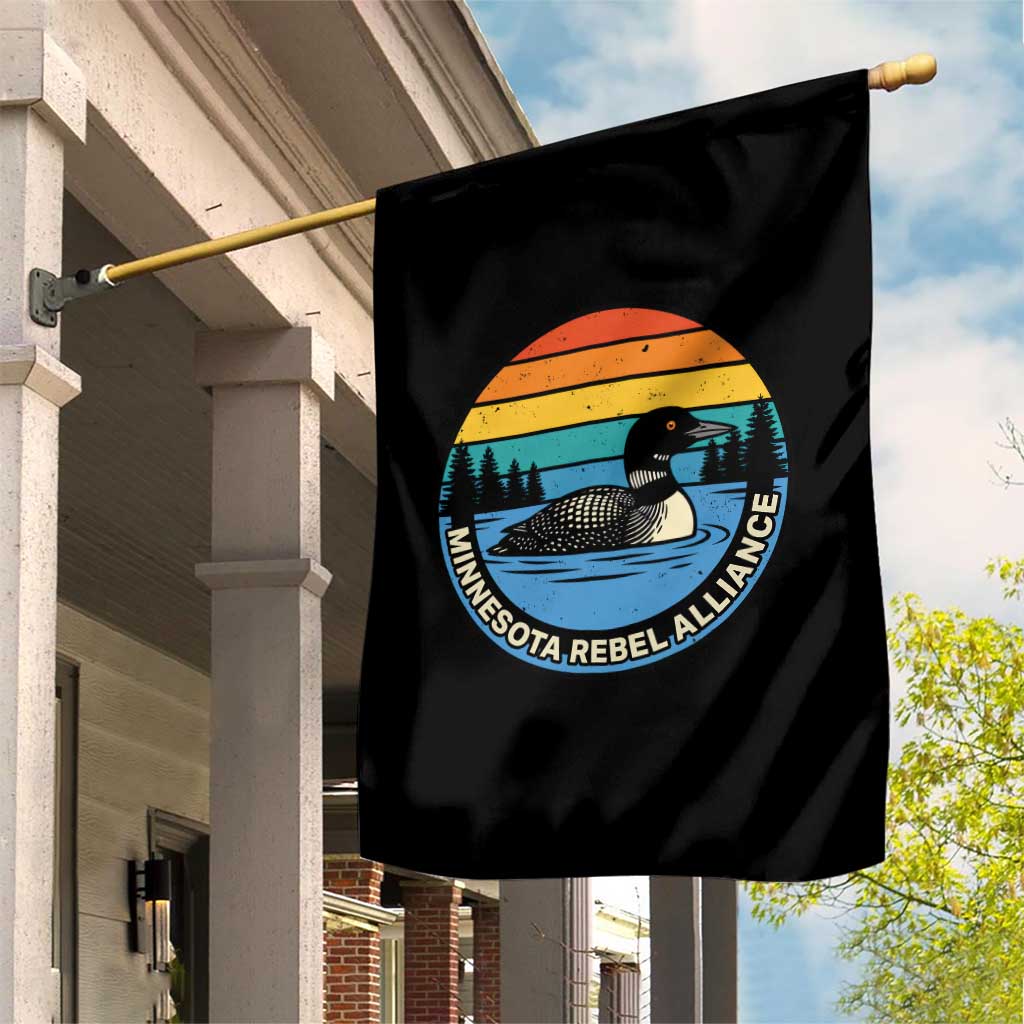 Minnesota Rebel Alliance Vintage Retro Sunset Loon Garden Flag