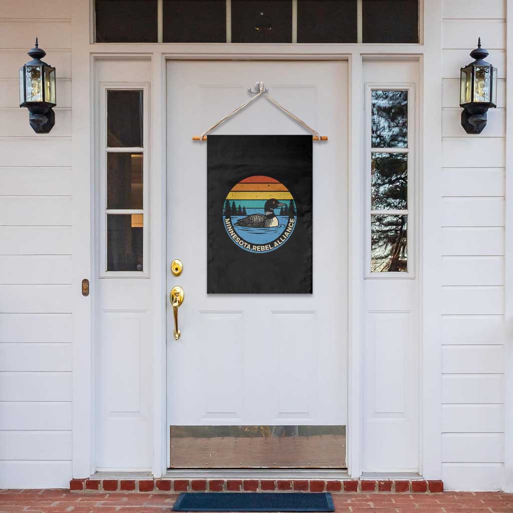 Minnesota Rebel Alliance Vintage Retro Sunset Loon Garden Flag