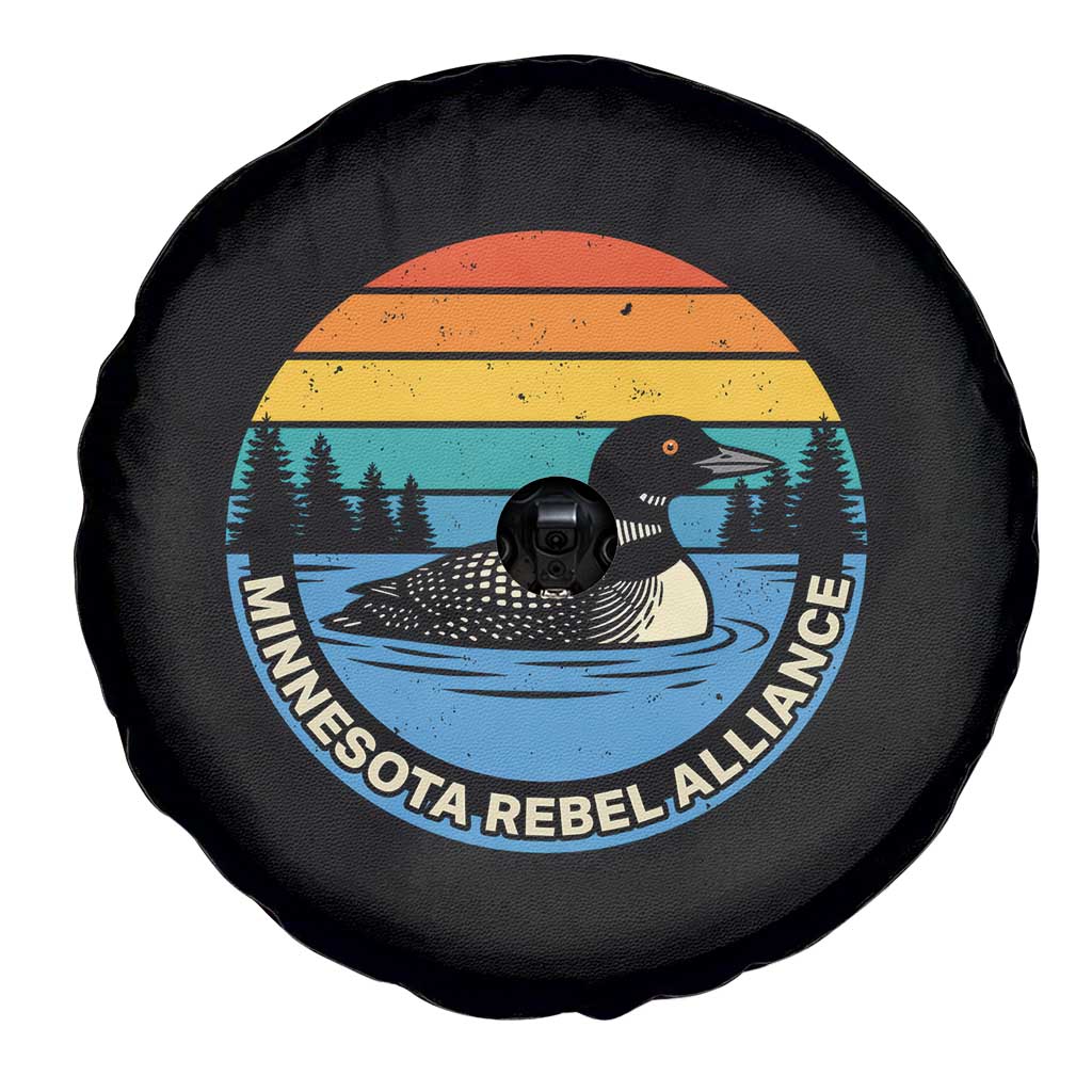 Minnesota Rebel Alliance Vintage Retro Sunset Loon Spare Tire Cover