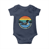Minnesota Rebel Alliance Vintage Retro Sunset Loon Baby Onesie