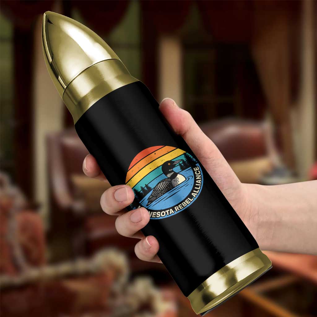 Minnesota Rebel Alliance Vintage Retro Sunset Loon Bullet Tumbler