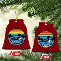 Minnesota Rebel Alliance Vintage Retro Sunset Loon Ceramic Ornament