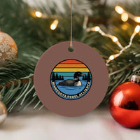 Minnesota Rebel Alliance Vintage Retro Sunset Loon Ceramic Ornament
