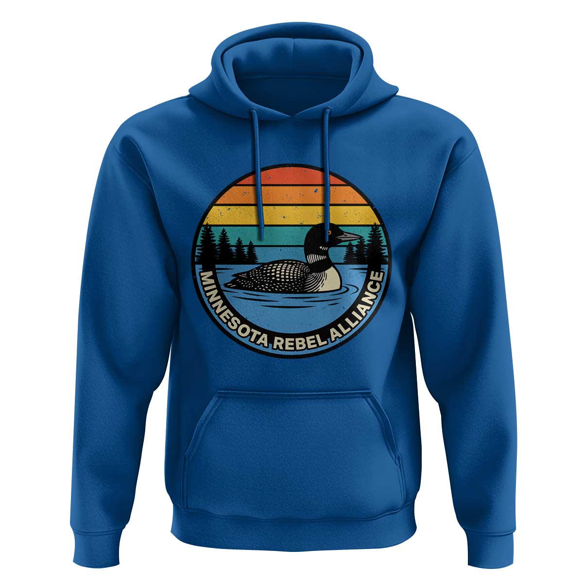 Minnesota Rebel Alliance Vintage Retro Sunset Loon Hoodie