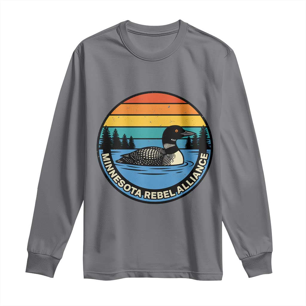Minnesota Rebel Alliance Vintage Retro Sunset Loon Long Sleeve Shirt