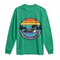 Minnesota Rebel Alliance Vintage Retro Sunset Loon Long Sleeve Shirt