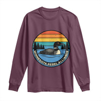 Minnesota Rebel Alliance Vintage Retro Sunset Loon Long Sleeve Shirt