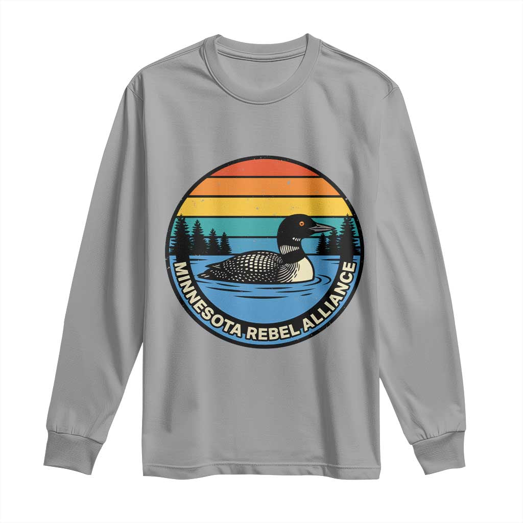 Minnesota Rebel Alliance Vintage Retro Sunset Loon Long Sleeve Shirt